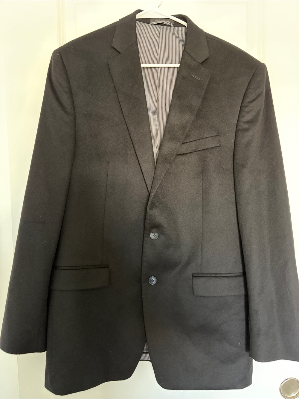 Calvin Klein Black Notch Lapel Two-Button Sport Coat